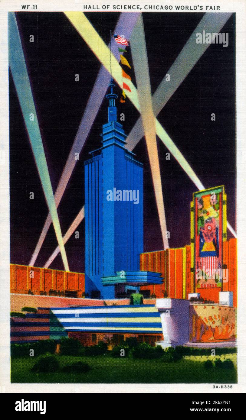 Exposition universelle de Chicago 1933 - Hall of Science. Banque D'Images