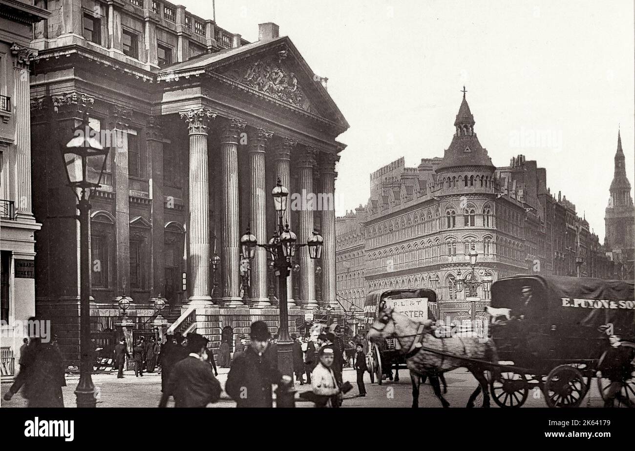 Photographie vintage du 19th siècle : Mansion House, Londres Banque D'Images