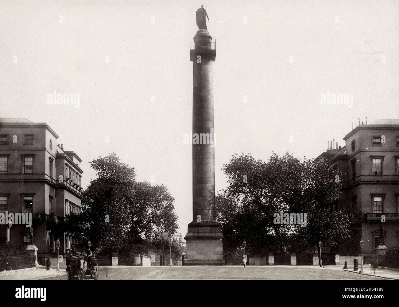Photographie vintage du 19th siècle : Duke of York Column, Londres Banque D'Images