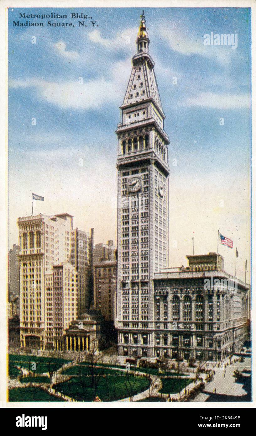 Metropolitan Building, Madison Square, New York City, NY, États-Unis. Banque D'Images