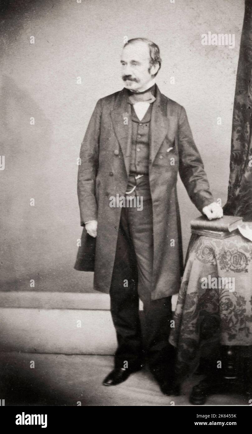 Photographie du XIXe siècle : le Lieutenant-général Sir James Outram, 1er baronet, GCB, KCSI était un général anglais qui a combattu dans la rébellion indienne de 1857. Banque D'Images