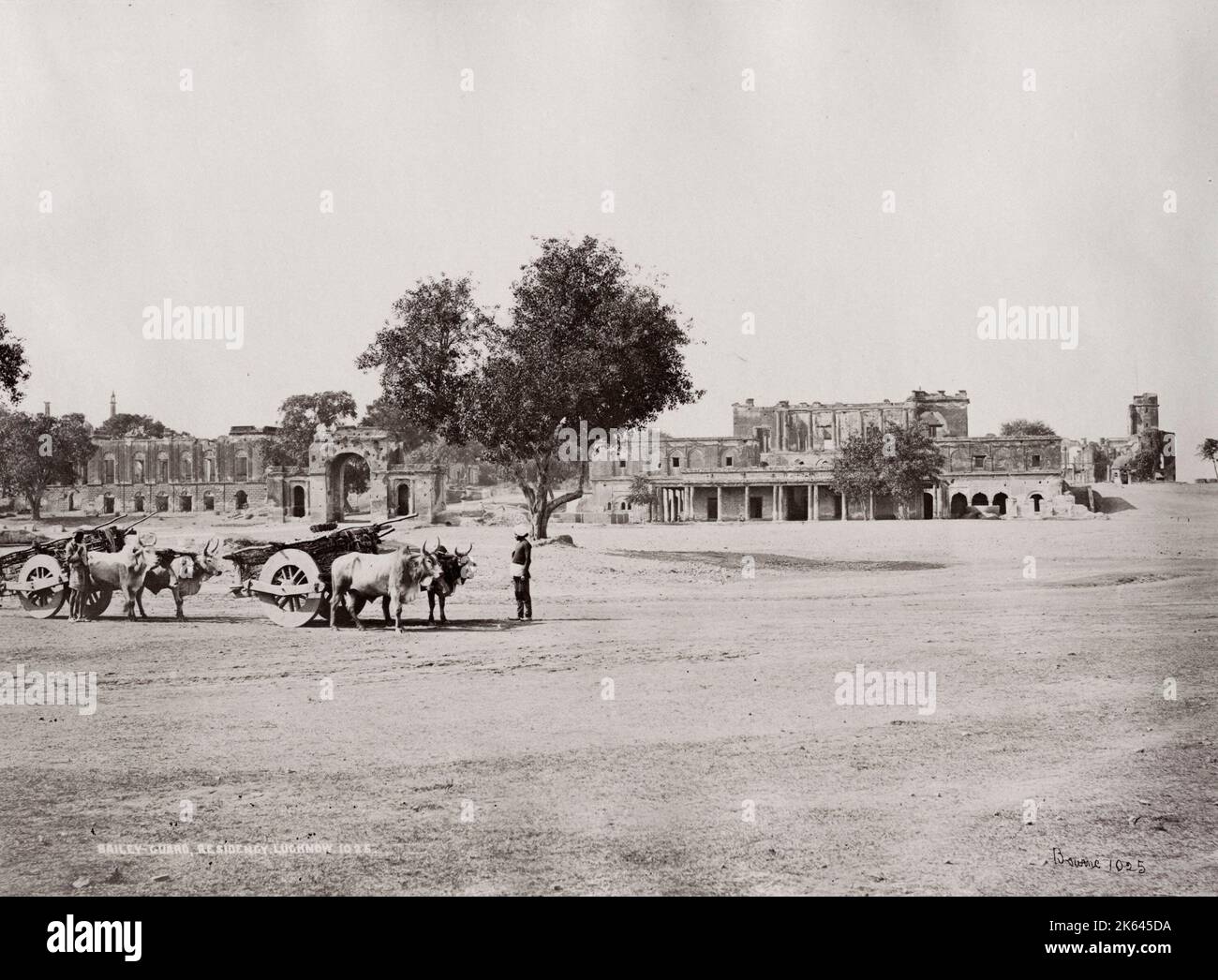 Photographie du XIXe siècle : Bailey Guard, la résidence, Lucknow, Inde. Banque D'Images