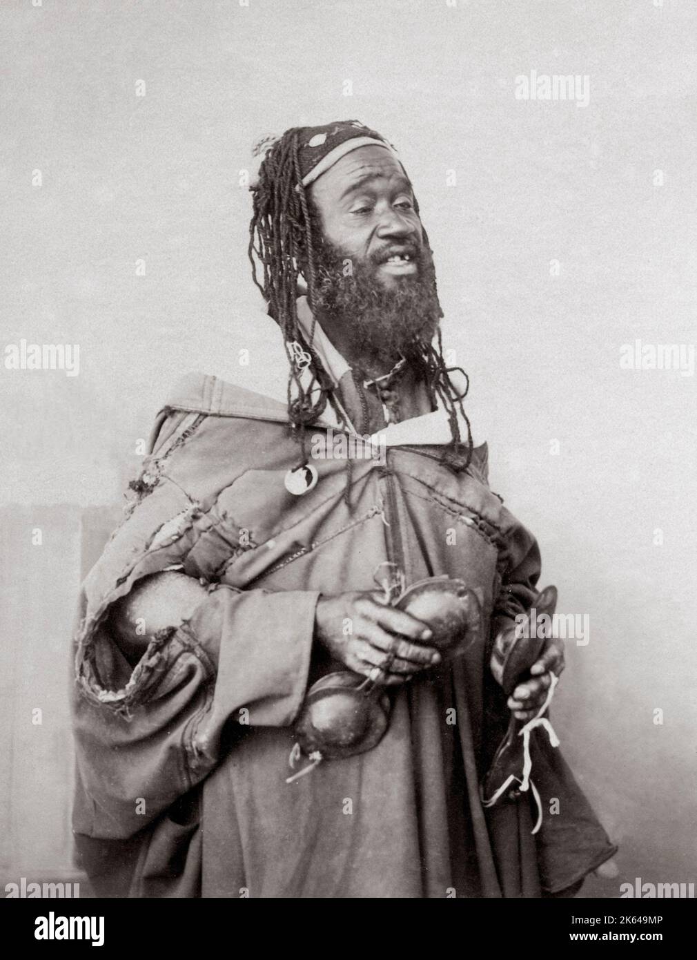 Chanteur arabe, Maroc, c.1900 Banque D'Images