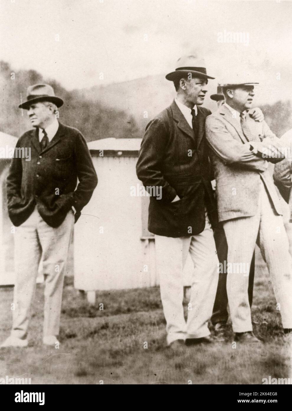 Photographie de presse vintage du début du 20e siècle - Harry Payne Whitney (29 avril 1872 - 26 octobre 1930) était un homme d'affaires américain, éleveur de chevaux pur-sang Banque D'Images