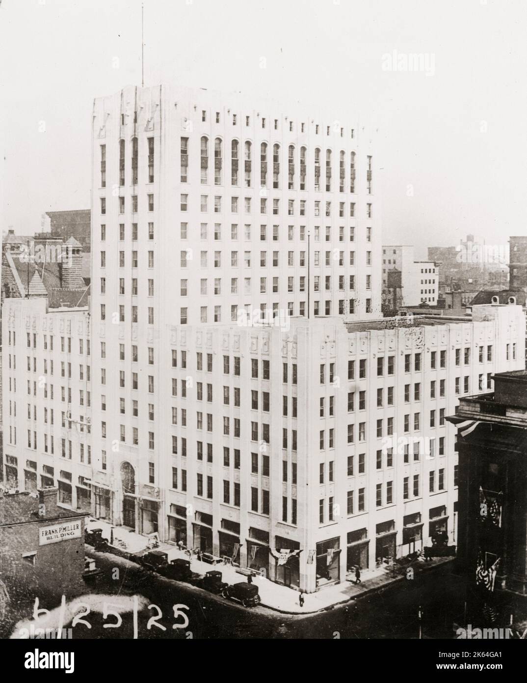 Photographie de presse vintage du début du XXe siècle : Detroit Free Press Building, années 1920. Banque D'Images