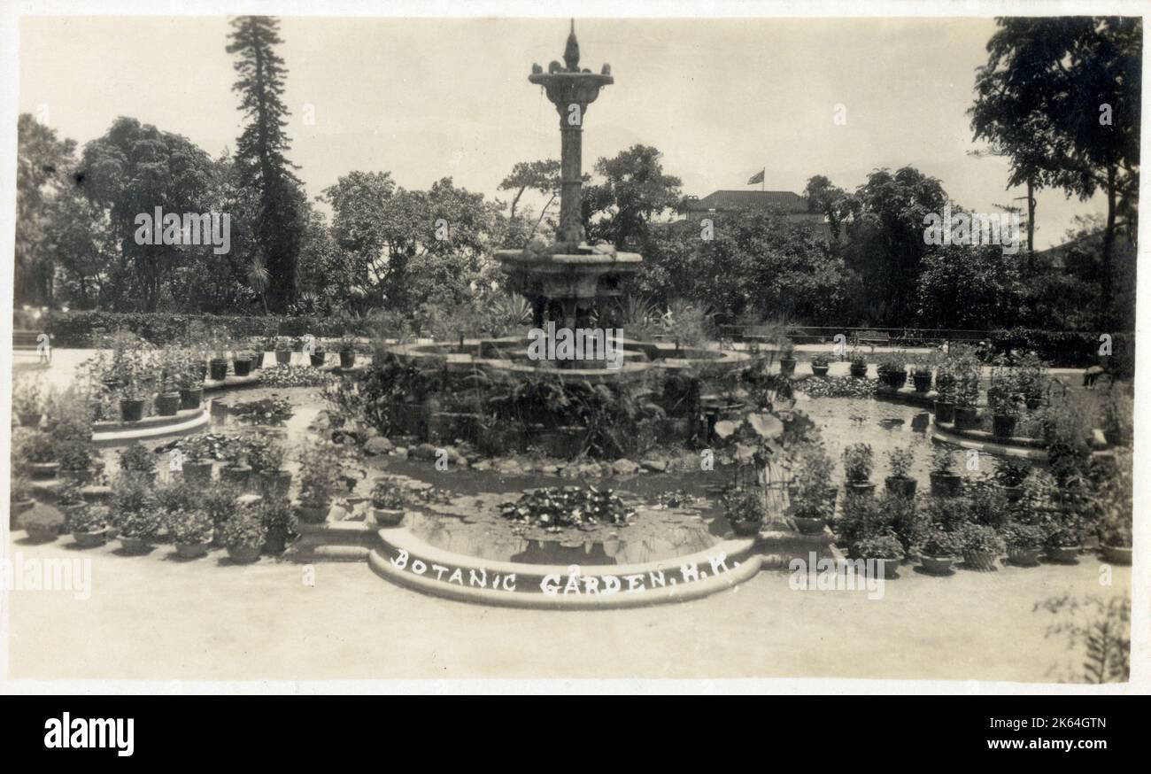 Jardin botanique - Hong Kong - Mars, 1932. Banque D'Images