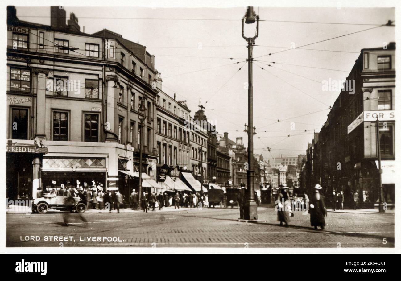 Liverpool, Merseyside - Lord Street. Banque D'Images