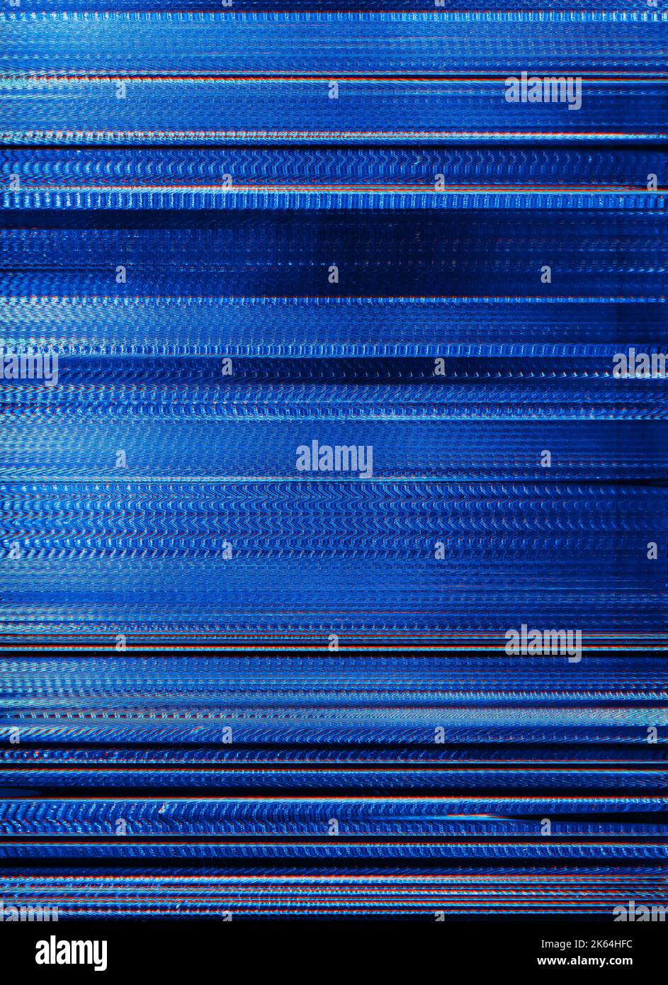bandes bleues de texture sonore numérique glitch overlay Banque D'Images