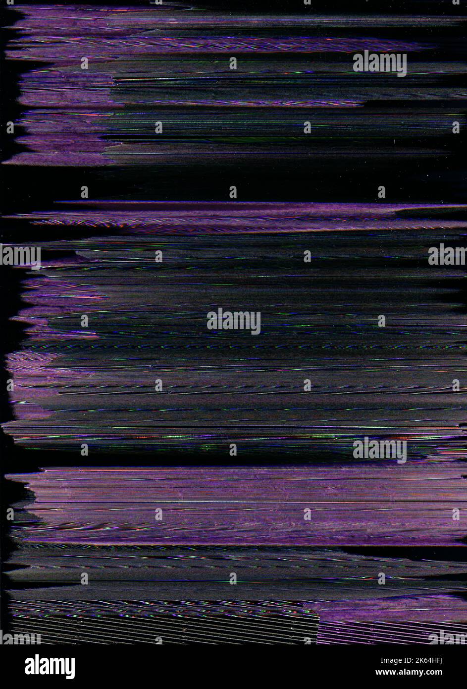 texture de bruit numérique glitch overlay violet noir Banque D'Images