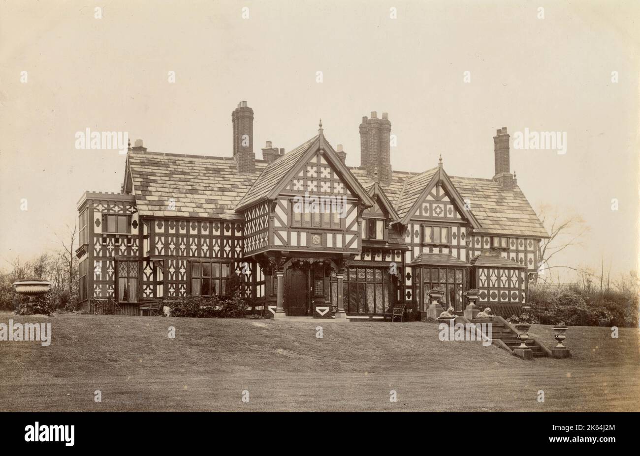 Faux bâtiment Tudor, Cheshire Banque D'Images