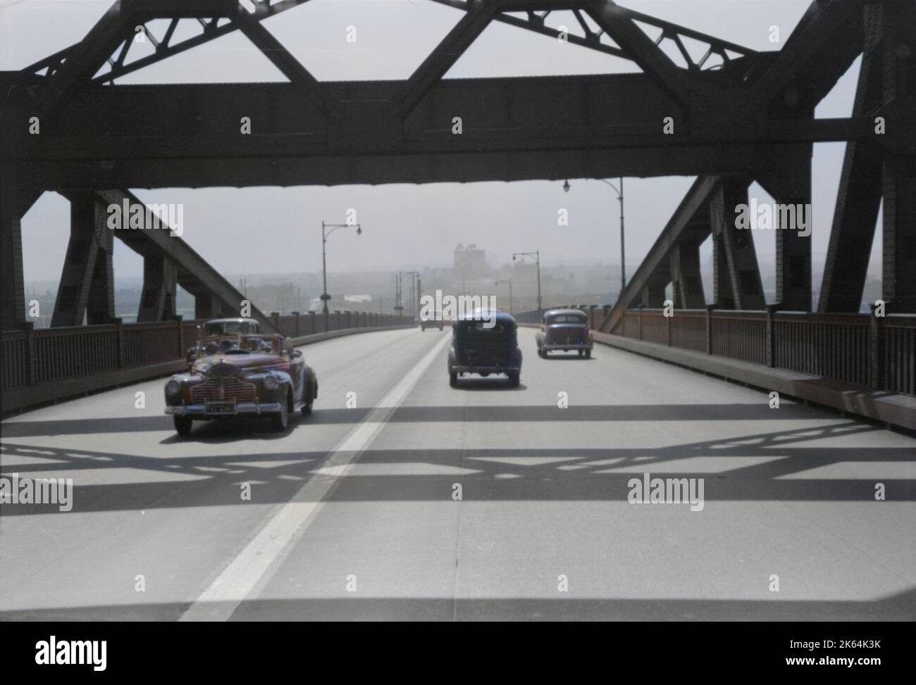 Pulaski Skyway de New York à New Jersey. 1941 Date de mai. Banque D'Images