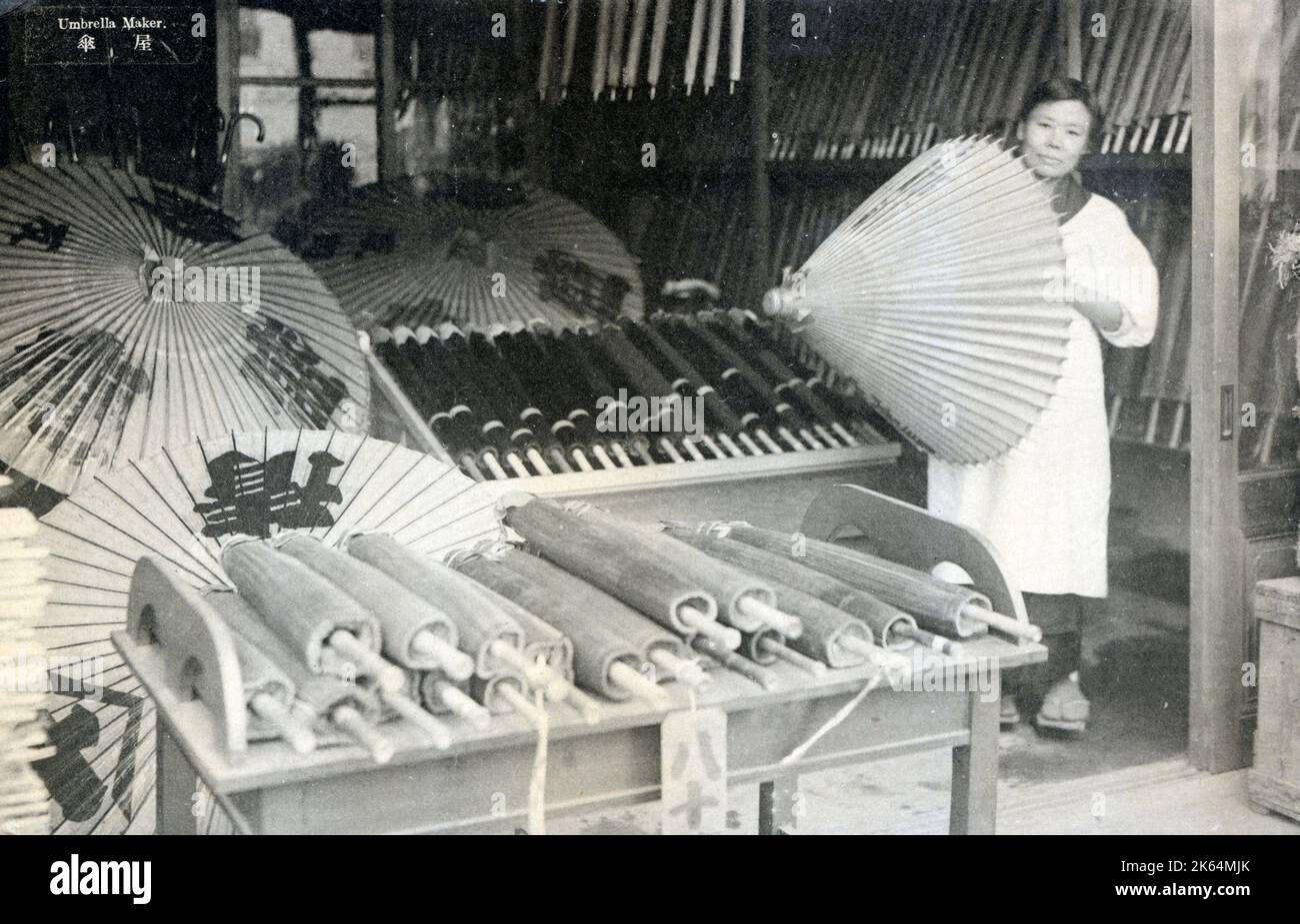 Parapluie Maker, Japon. Banque D'Images