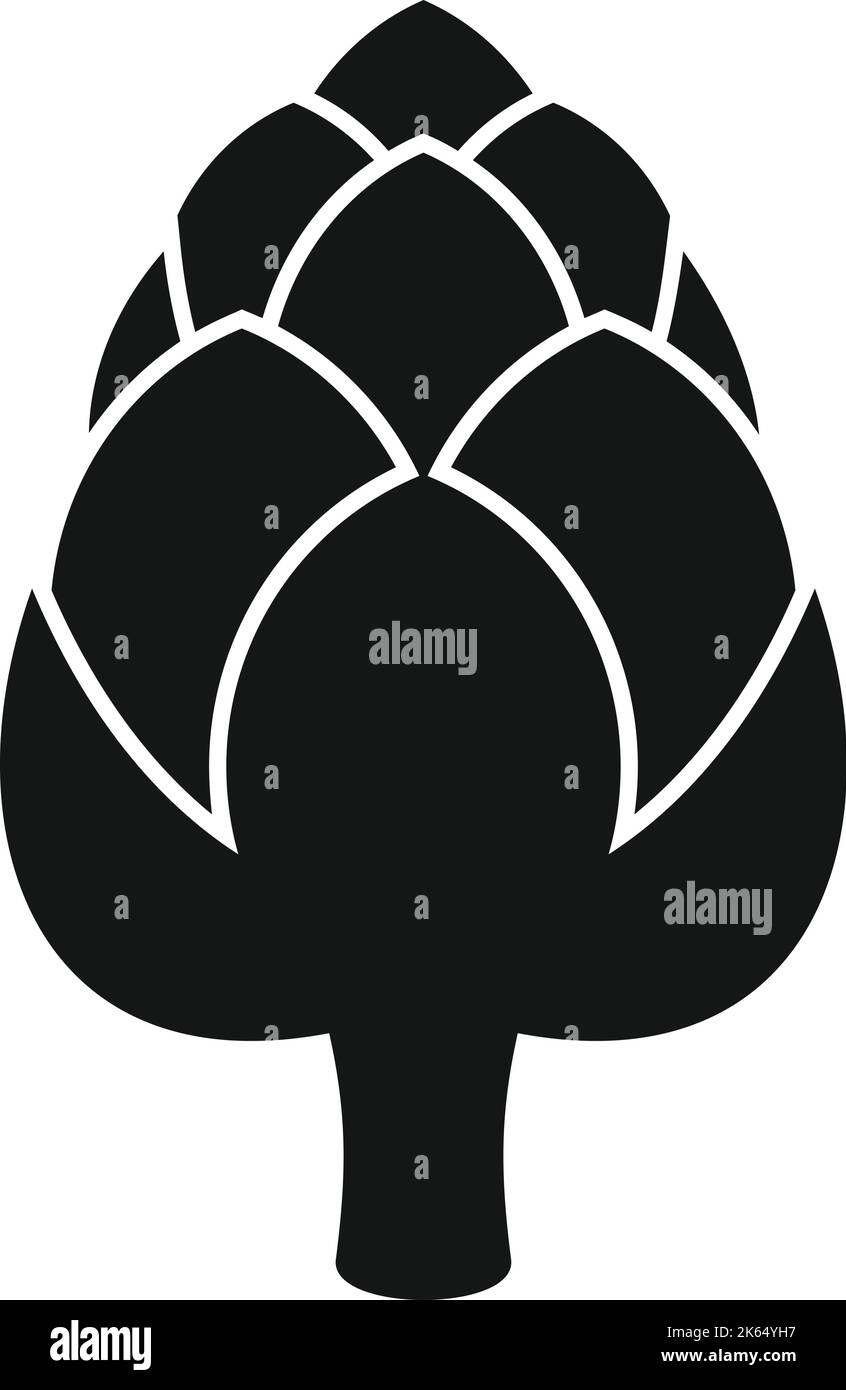 Salade icône artichaut vecteur simple. Usine alimentaire. Cuisine française Illustration de Vecteur