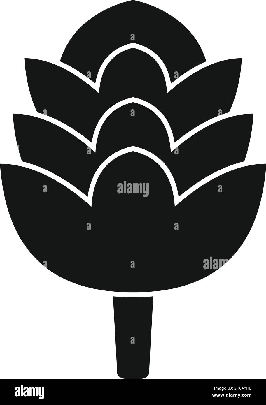 Icône d'artichaut botanique vecteur simple. Usine alimentaire. Salade française Illustration de Vecteur