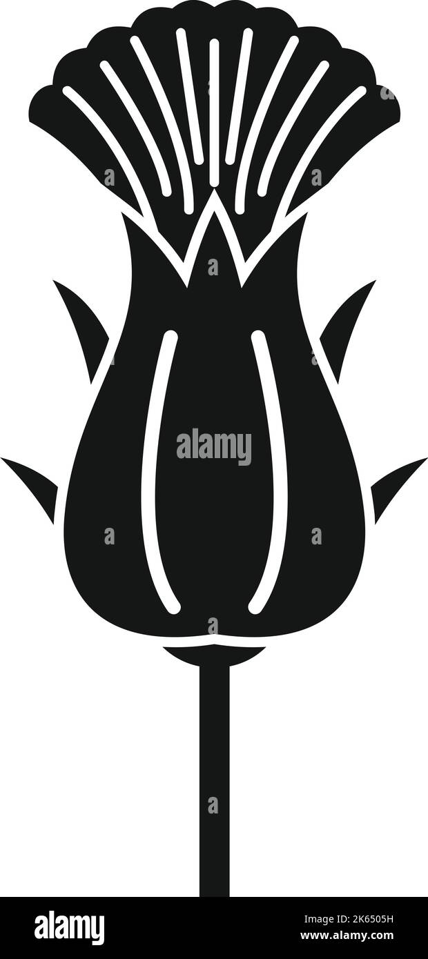 Icône de chardon Marian vecteur simple. Usine de lait. Silymarine de fleur Illustration de Vecteur