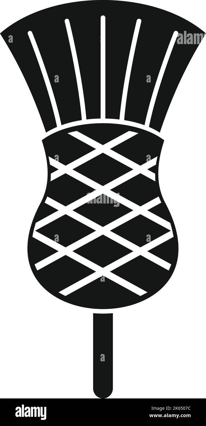 Icône de chardon du foie vecteur simple. Plante florale. Silybum Illustration de Vecteur