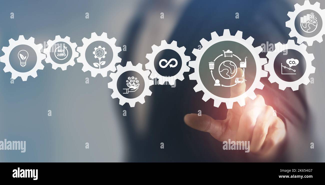 Développement durable. Concept d'évaluation du cycle de vie LCA. Évaluer les impacts environnementaux associés au produit de la chaîne de valeur. Évaluation de l'empreinte carbone Banque D'Images