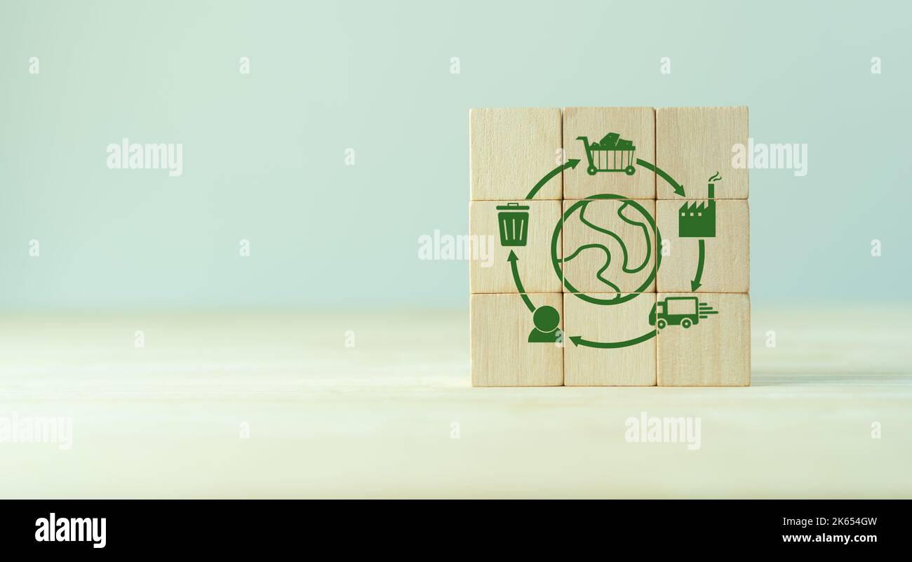 Développement durable. Concept d'évaluation du cycle de vie LCA. Évaluer les impacts environnementaux associés au produit de la chaîne de valeur. Évaluation de l'empreinte carbone Banque D'Images