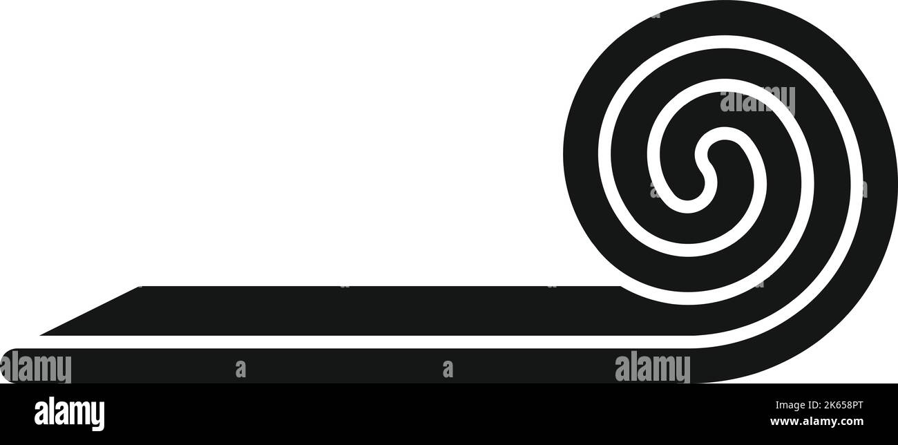 Icône de tapis de sol vecteur simple. Tapis de yoga. Boule de visualisation Illustration de Vecteur