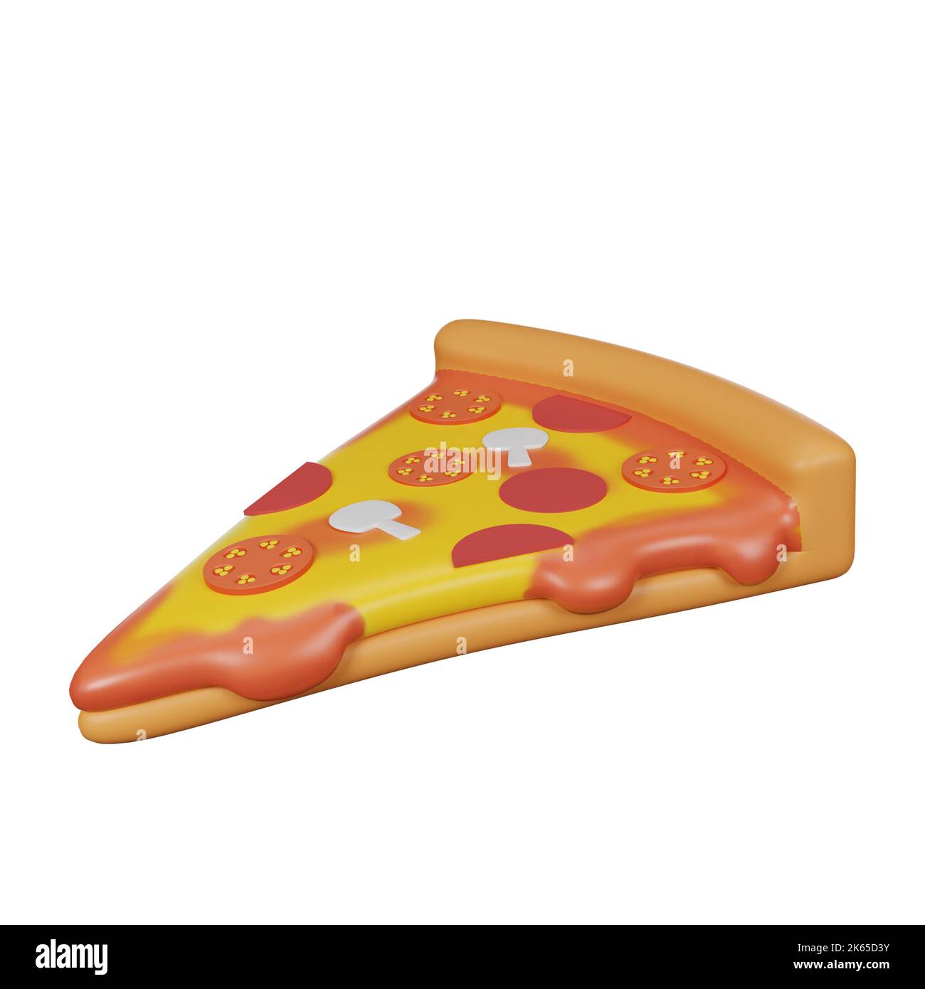 3d rendu de pizza junk food icône Banque D'Images