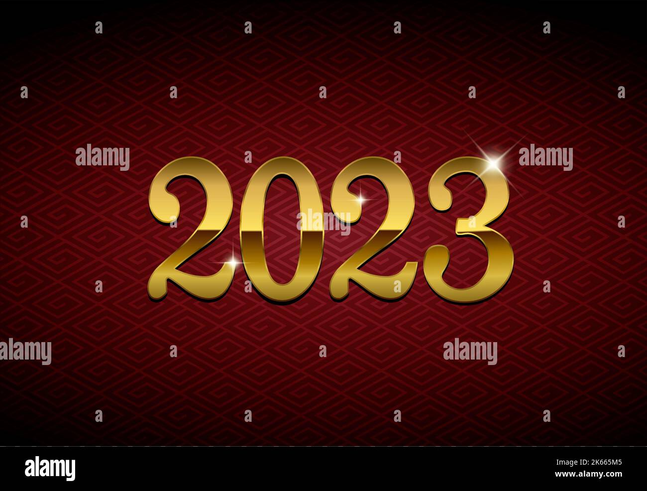 2023 illustration vectorielle de texte doré Illustration de Vecteur