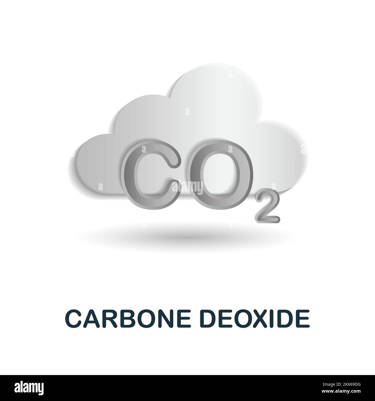Icône de désoxide carbone. 3d illustration de la collection sur le ...
