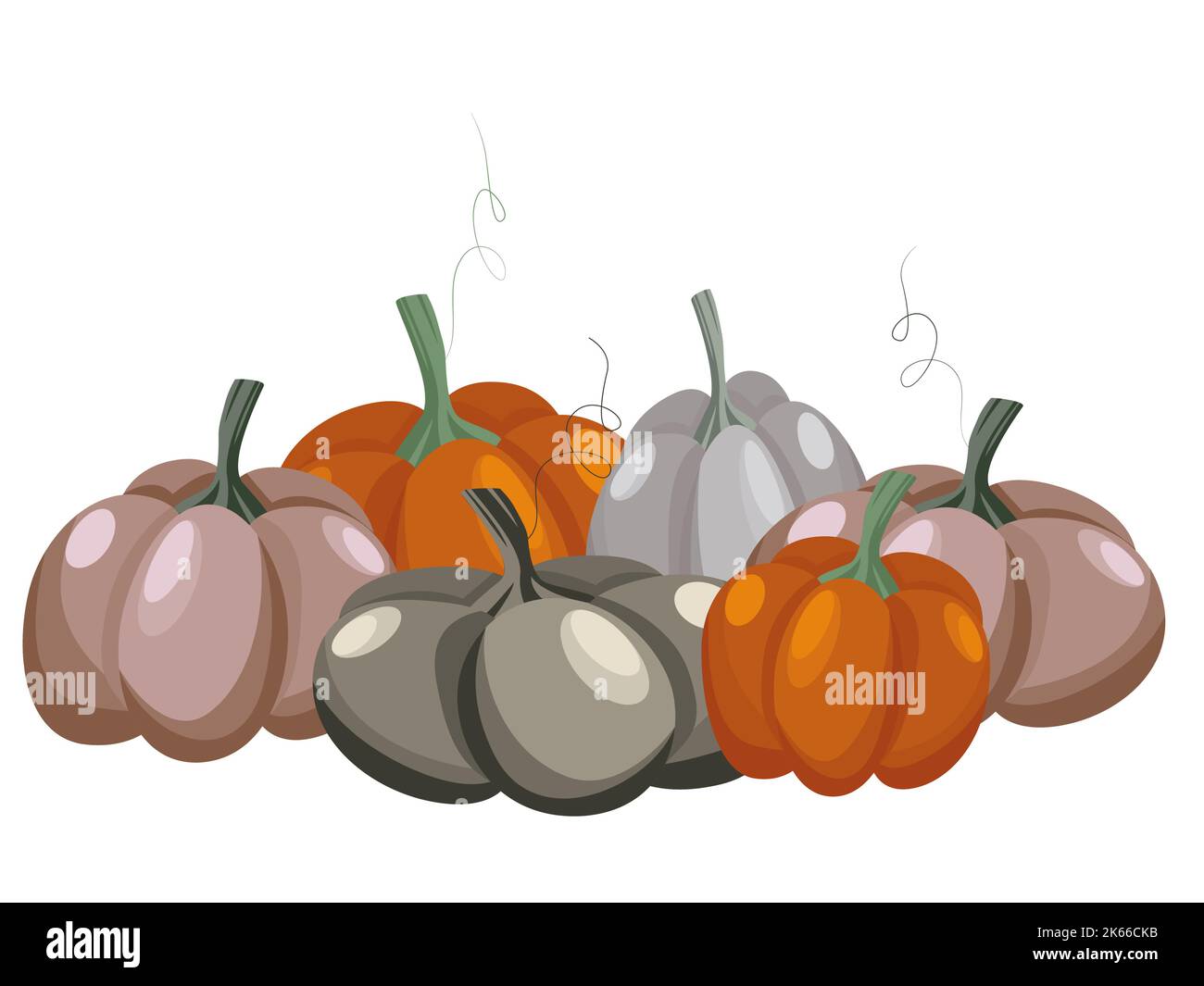 Citrouilles dessinées à la main mignonnes - super comme le fond de Thanksgiving, textiles, bannières, fonds d'écran, emballage - motif vectoriel Illustration de Vecteur