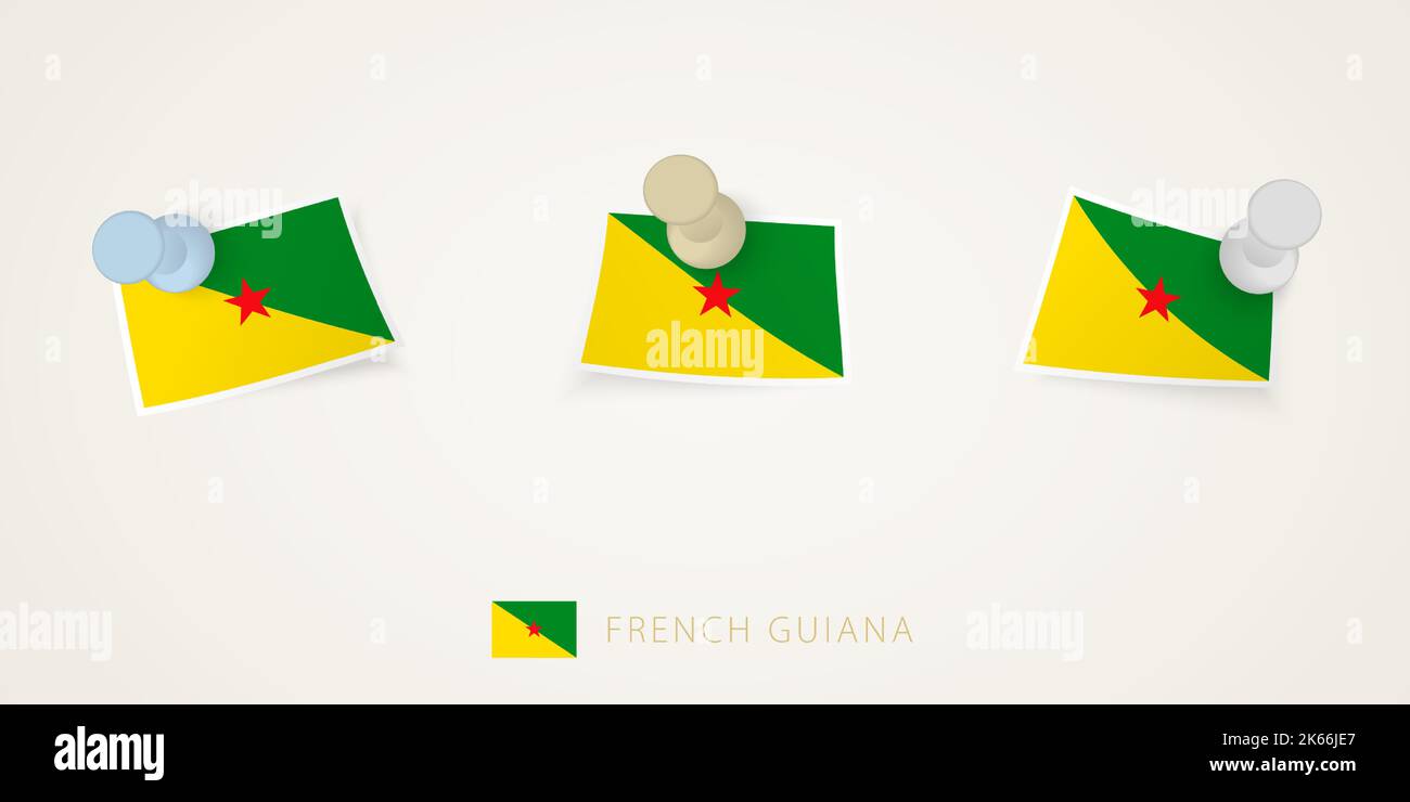 Drapeau de la guyane française Banque d'images vectorielles - Alamy