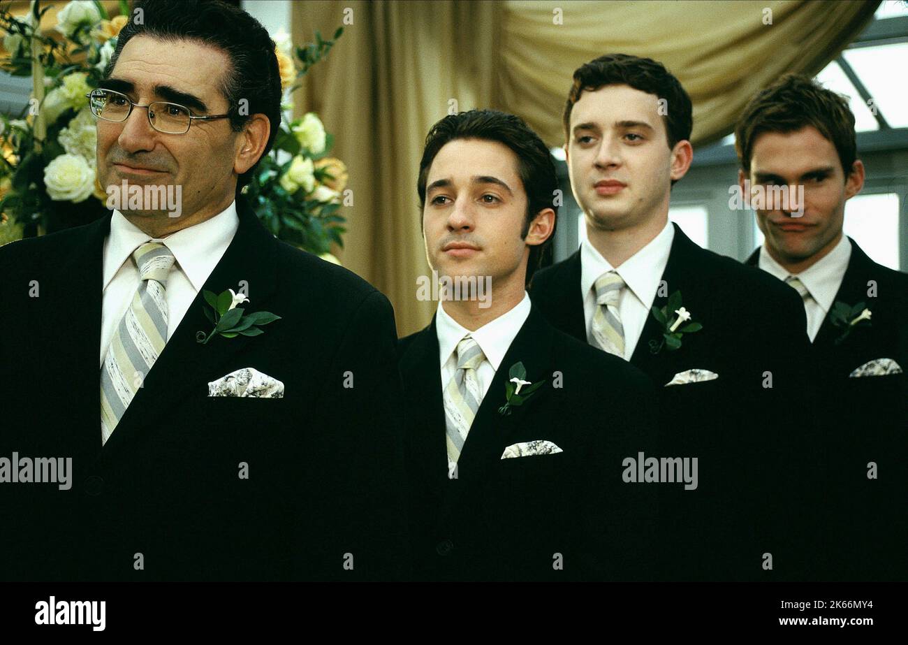 EUGENE LEVY, THOMAS IAN NICHOLAS, Eddie Kaye Thomas, SEANN WILLIAM SCOTT, AMERICAN WEDDING, 2003 Banque D'Images