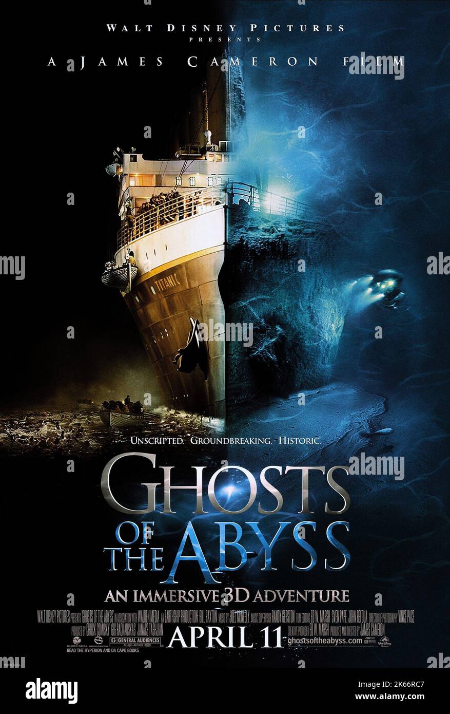 POSTER DE FILM, FANTÔMES DE L'ABÎME, 2003 Banque D'Images