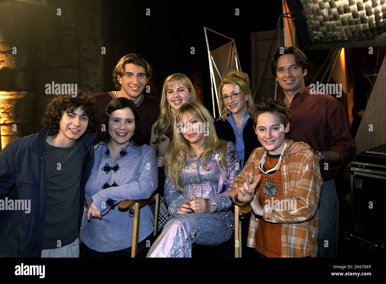 LAMBERG,BORSTEIN,SNYDER,BRILLAULT,DUFF,TODD,THOMAS,CARRADINE, THE LIZZIE MCGUIRE FILM, 2003 Banque D'Images