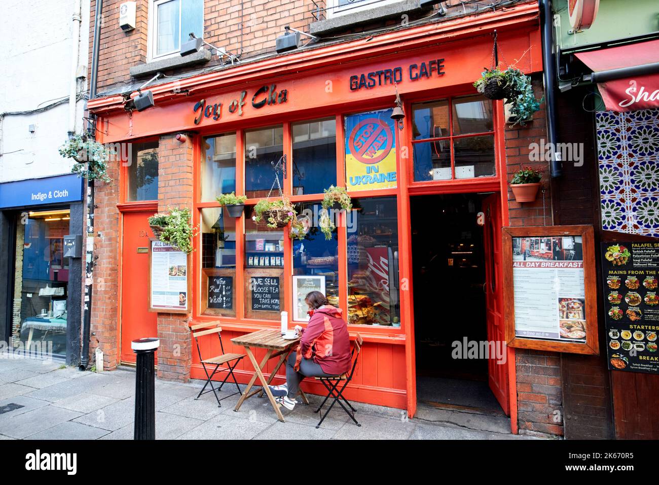 joie de cha gastro café temple bar dublin république d'irlande Banque D'Images