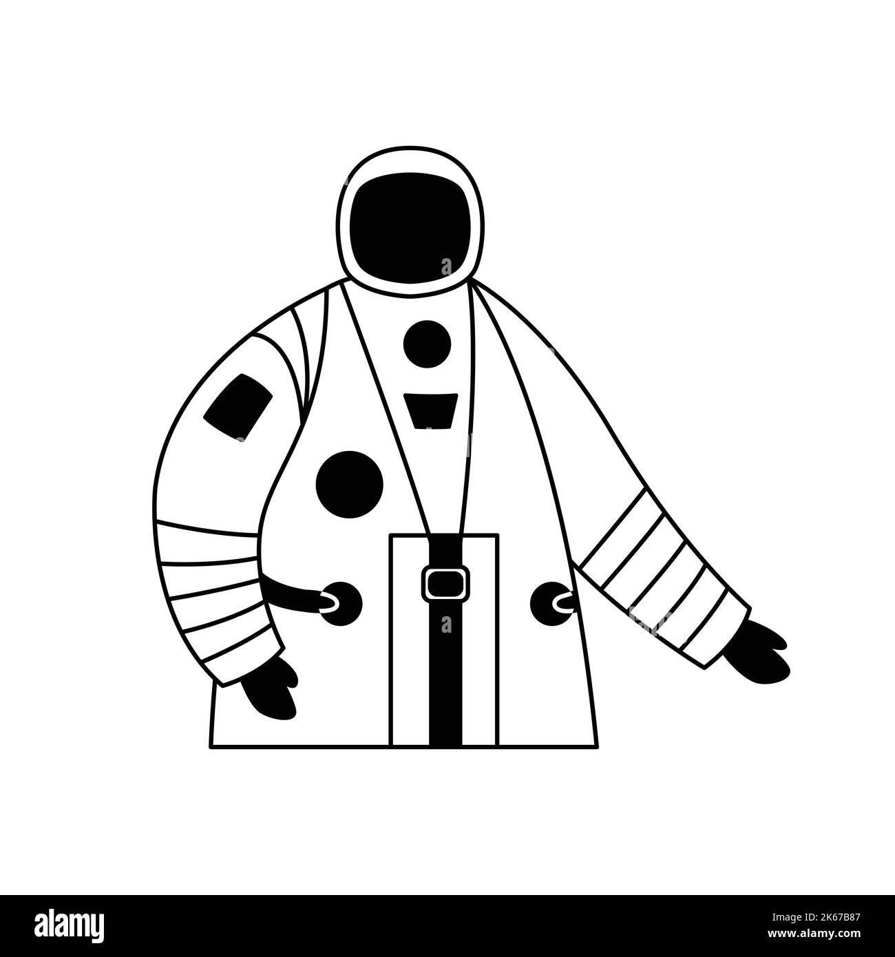 Illustration vectorielle d'un astronaute dans une combinaison spatiale. Profession. Illustration de Vecteur