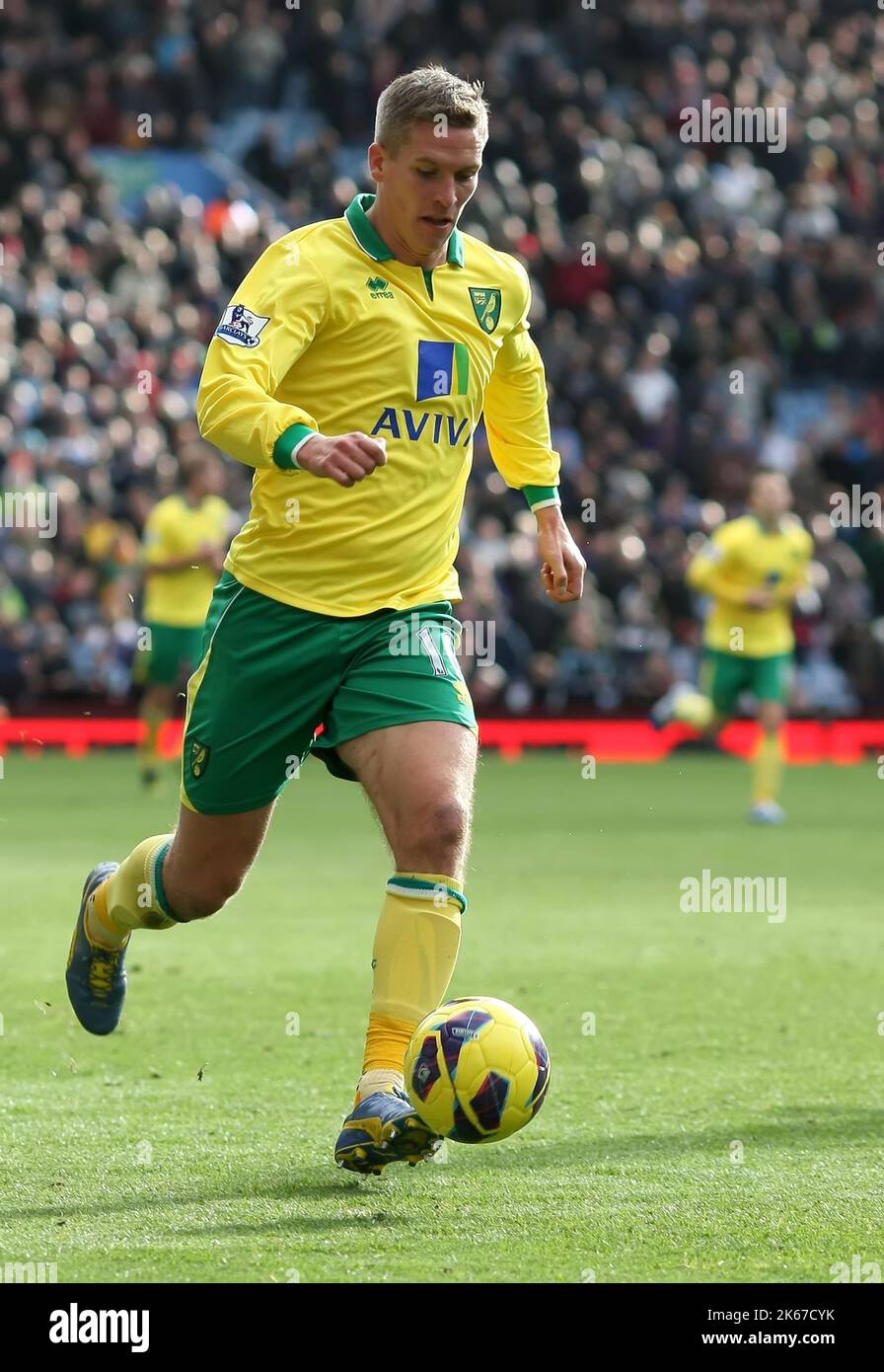 27th octobre 2012 - Barclays Premier League - Aston Villa vs Norwich City - Steve Morison of Norwich City - photo: Paul Roberts / Pathos. Banque D'Images