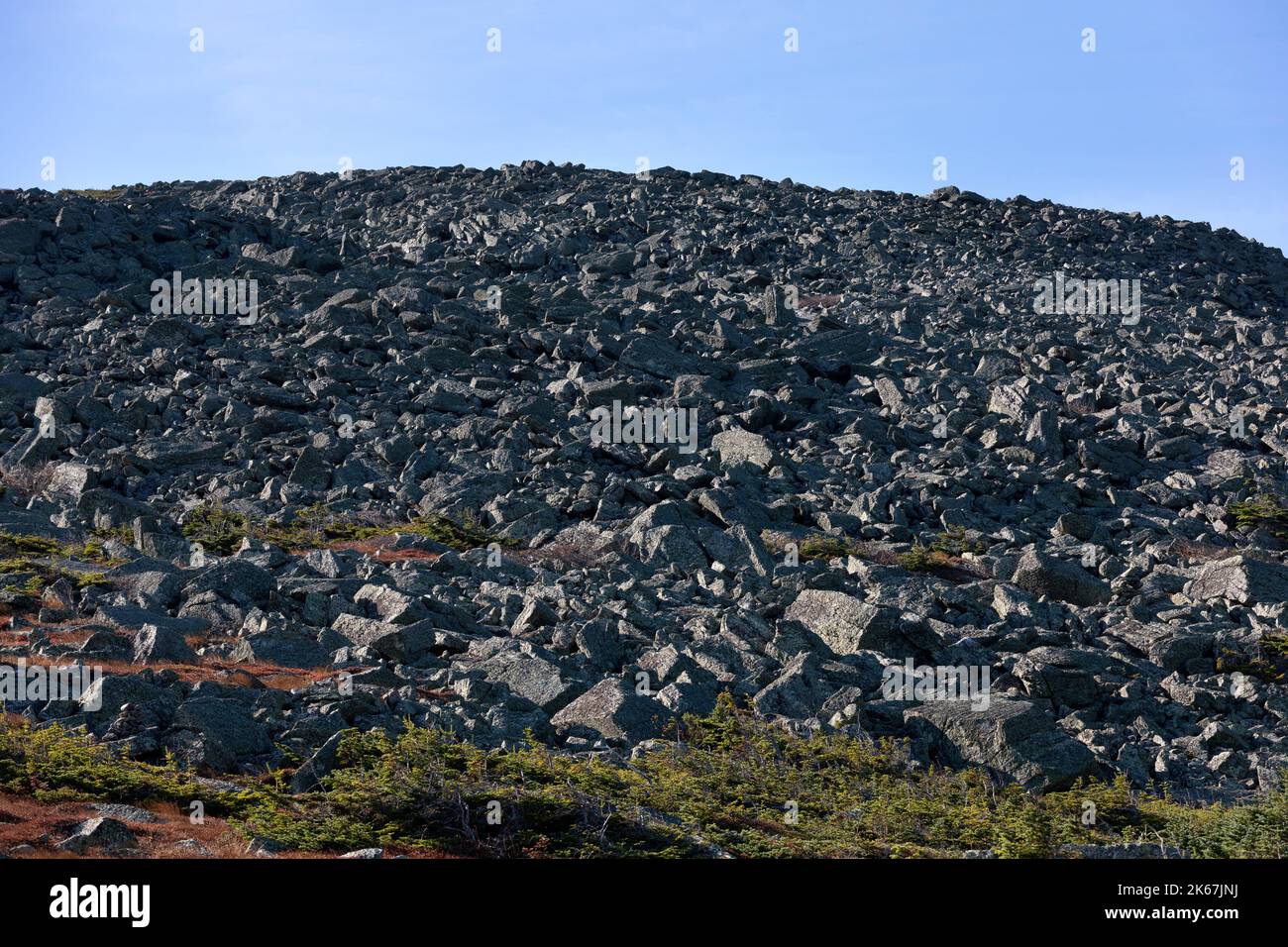 Pente rocheuse sur le mont Washington, White Mountain National Forest, New Hampshire Banque D'Images