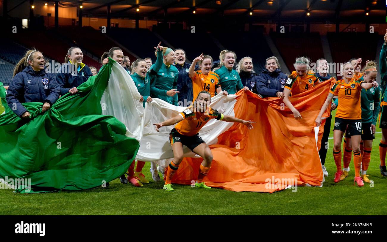 Écharpe Irlande Football – Supporters – Vert Et Blanc – Taille Unique – Bon état