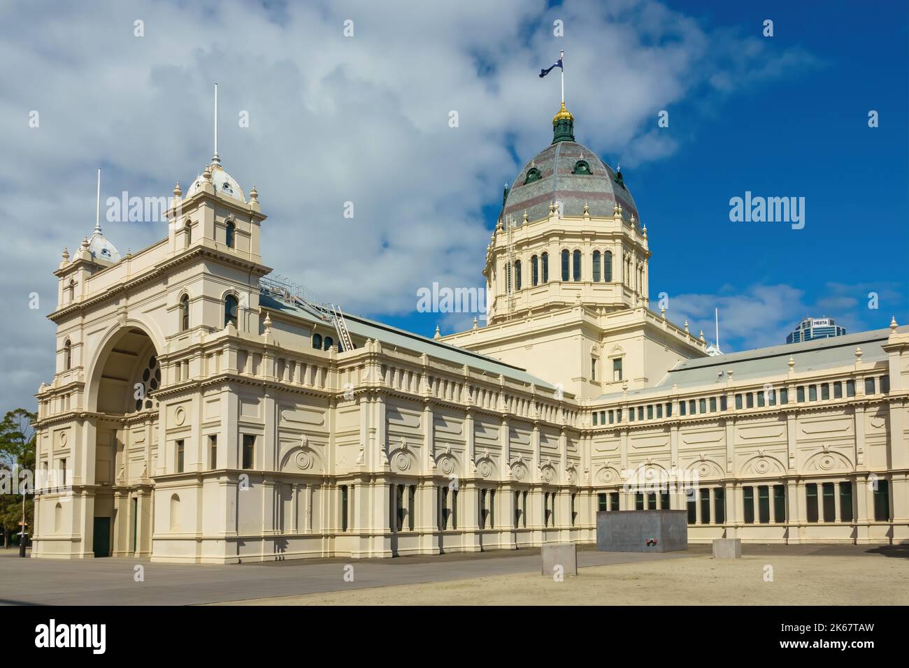 Royal Exhibition Building à Melbourne, Victoria, Australie, site classé au patrimoine mondial de l'UNESCO. Banque D'Images