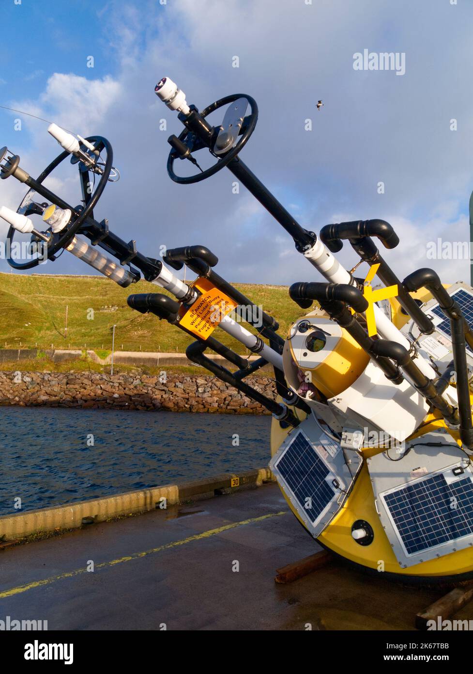 Bouée d'océan lidar, Scrabster Banque D'Images