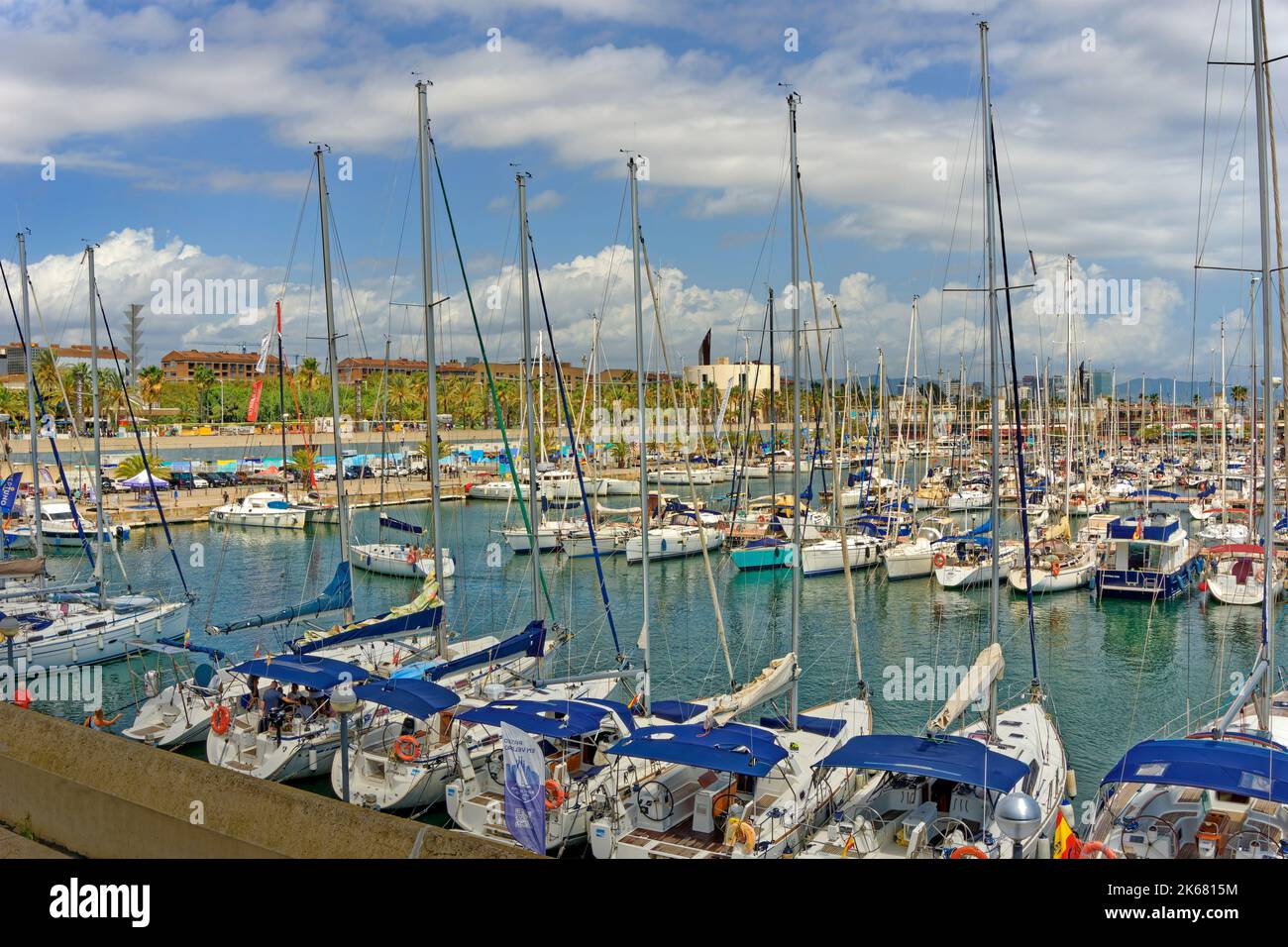 Marina de Barcelone, Catalogne, Espagne. Banque D'Images