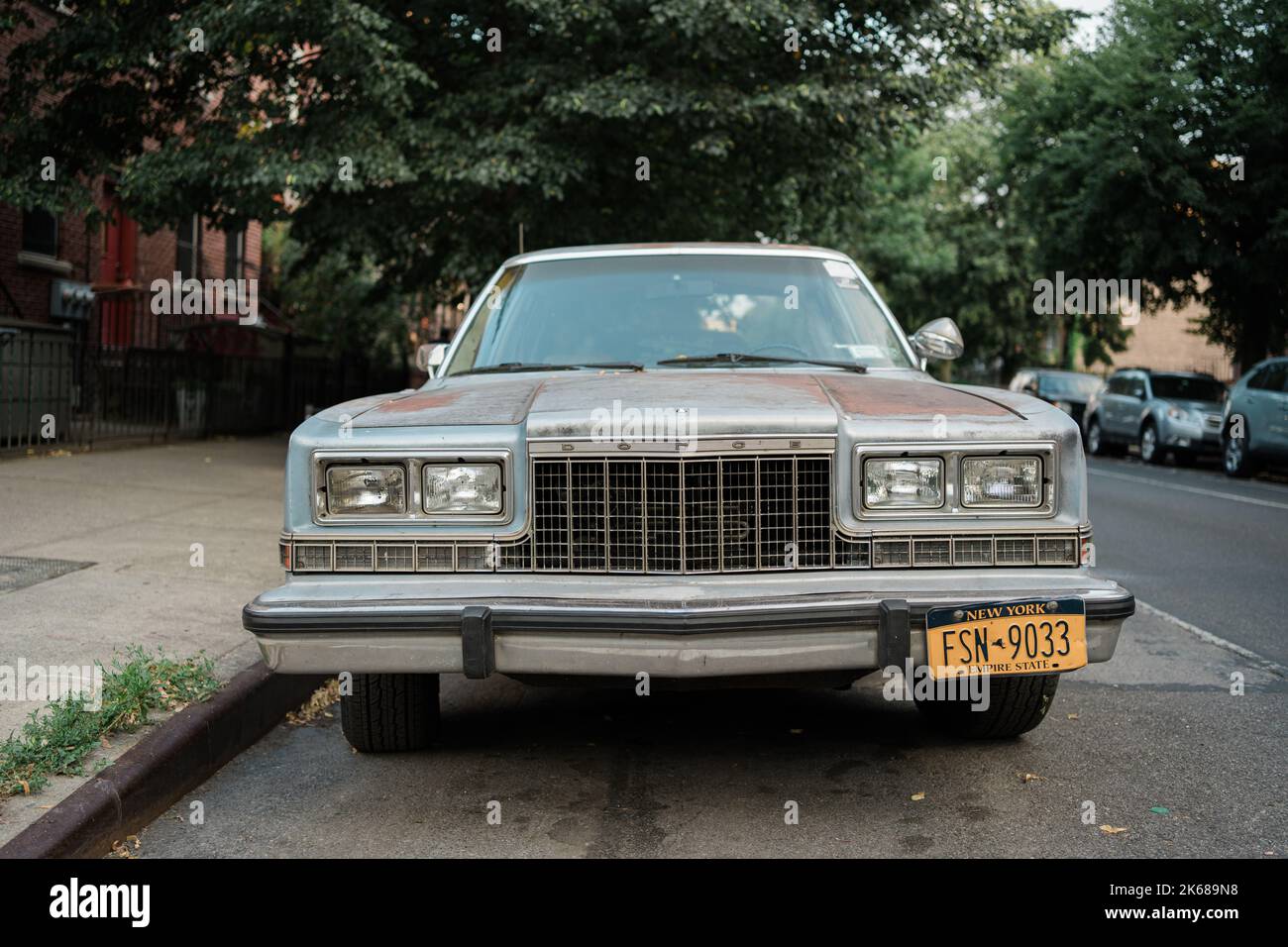 Dodge car d'époque, Bedford-Stuyvesant, Brooklyn, New York Banque D'Images