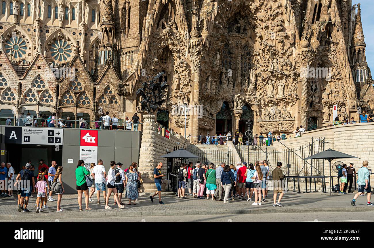 Sagrada Familia Von Antoni Gaudi, Barcelone, Katalonien, Espagnol, Banque D'Images