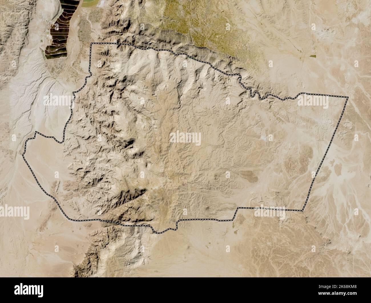 Tafilah, province de Jordanie. Carte satellite basse résolution Banque D'Images