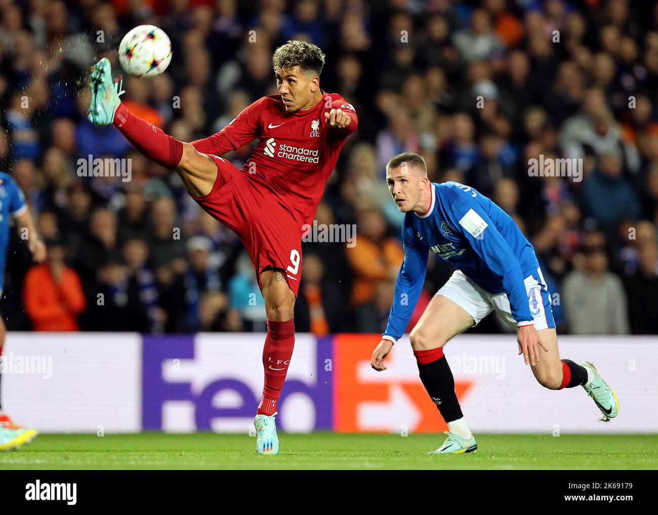 Roberto Firmino de Liverpool lors du match de l'UEFA Champions League Group A au stade Ibrox de Glasgow. Date de la photo: Mercredi 12 octobre 2022. Banque D'Images