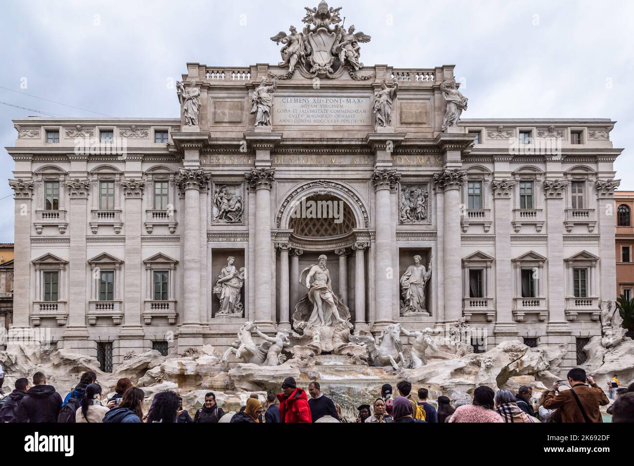 ROME, ITALIE - 02 DÉCEMBRE 2019 : fontaine de Trevi (fontaine de Trevi) à Rome, Italie Banque D'Images