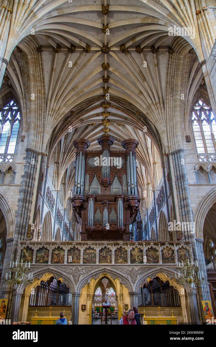 Cathédrale d'Exeter, Exeter, Devon Banque D'Images