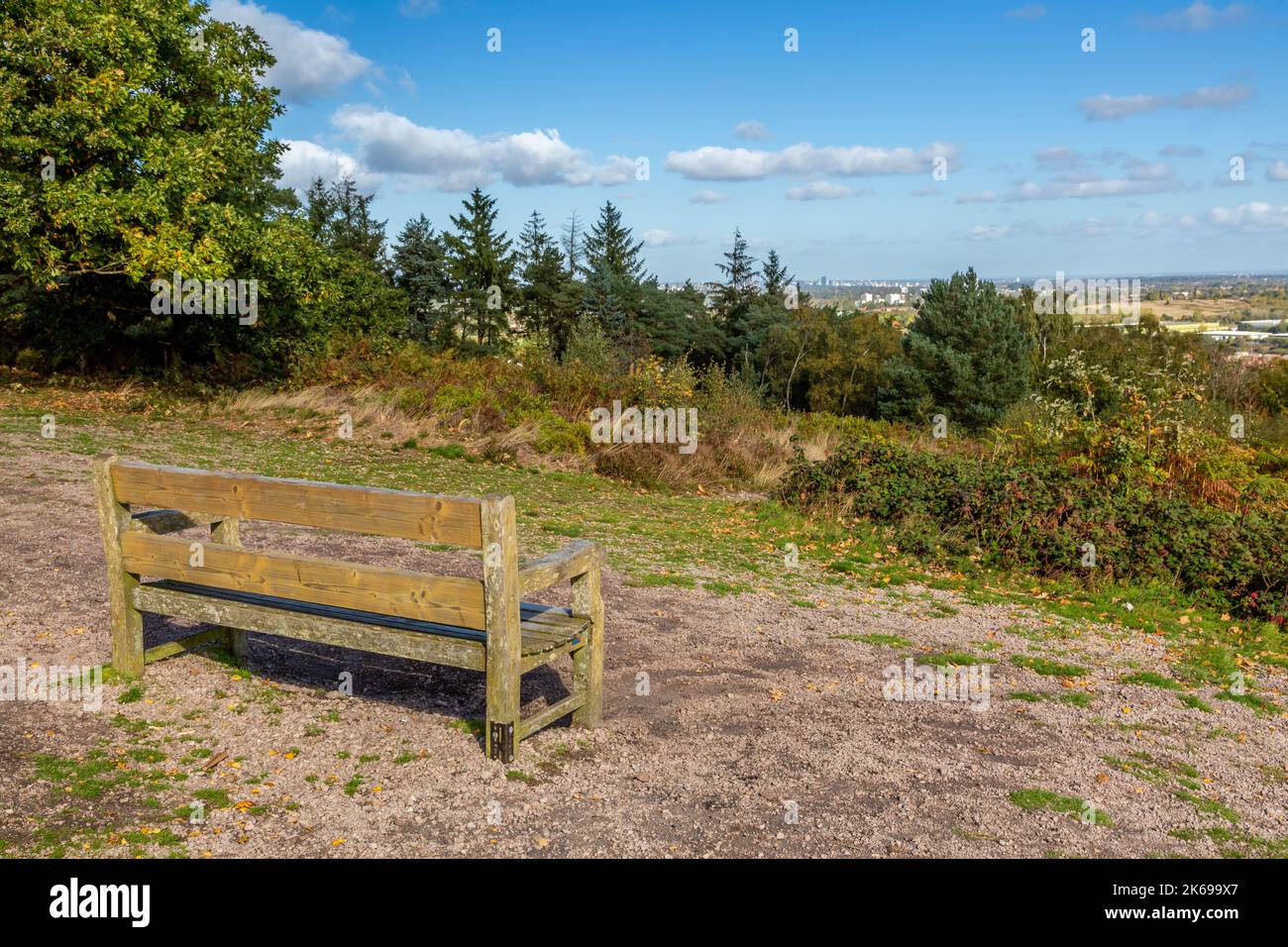 Vues panoramiques sur la campagne de Lickey Hills en automne. Banque D'Images