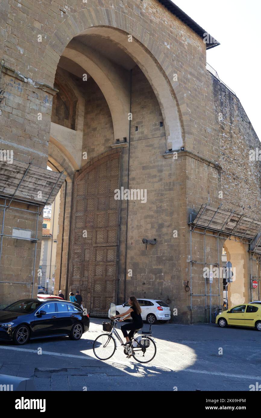 Porte de la ville Porta Romana, Florence Banque D'Images