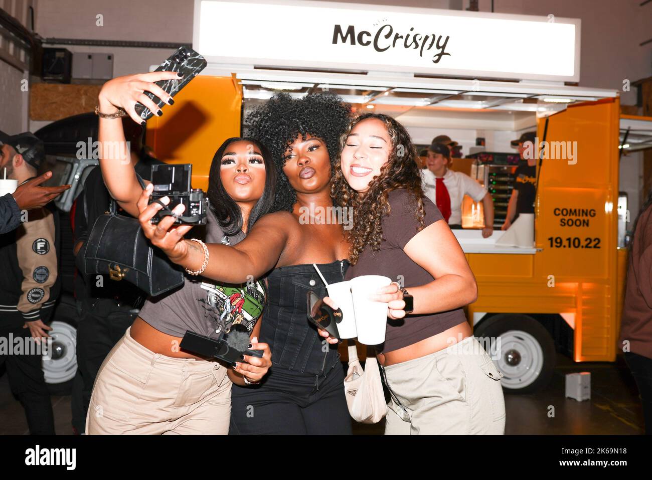 EDITORIAL UTILISEZ UNIQUEMENT l'événement de jeu ultime de McDonald's à Manchester pour marquer le lancement du nouveau hamburger McCrispy. Date de la photo: Mercredi 12 octobre 2022. Banque D'Images