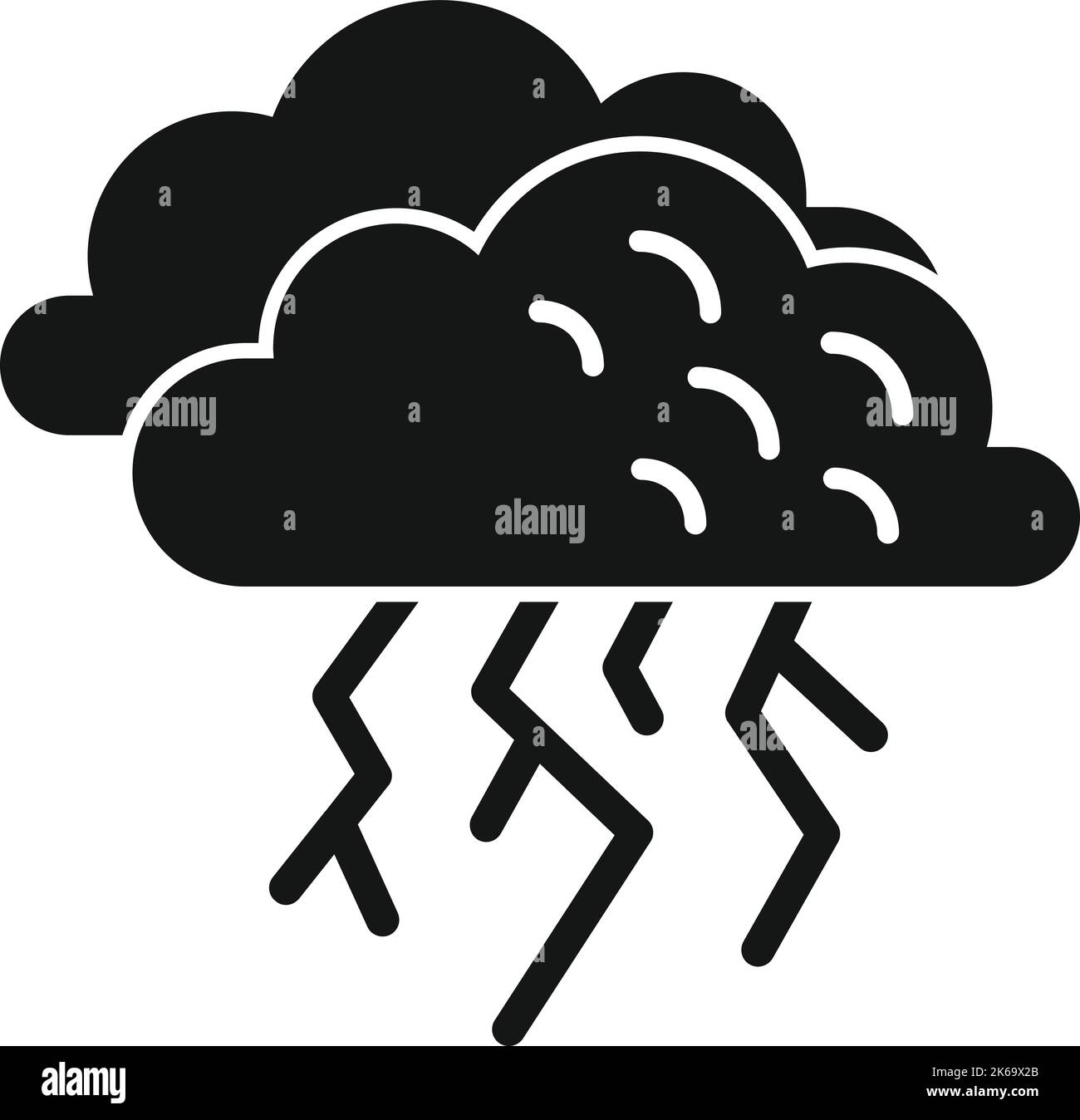 Icône Morning Storm vecteur simple. Pluie de nuages. Journée du ciel Illustration de Vecteur