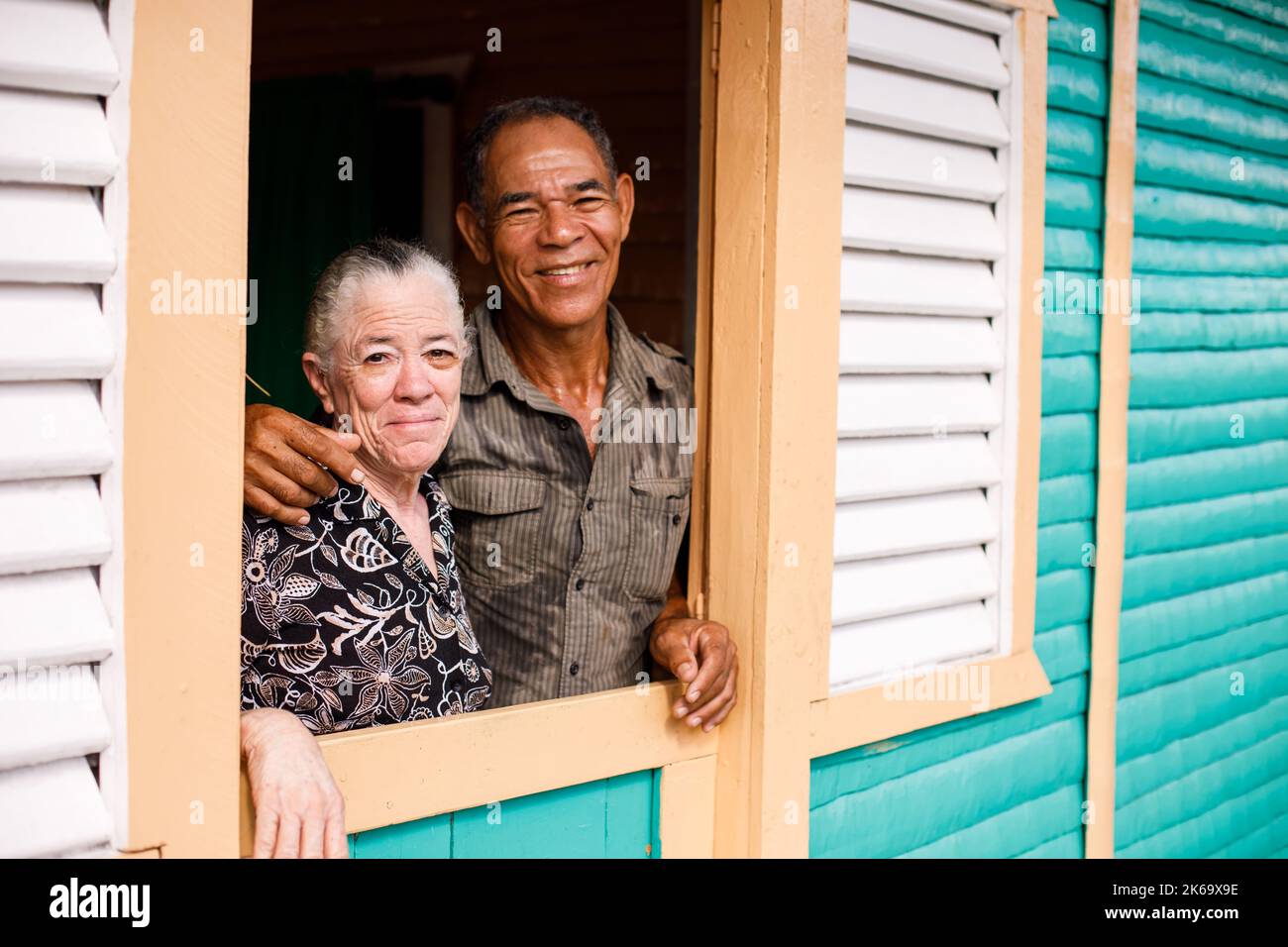 2022.10.04 République dominicaine Anamuya.. PA couple de Dominicains âgés Banque D'Images